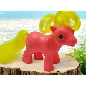 1986 My Little Pony G1 Baby Shady Beddy Bye Eye Hot Pink Neon Yellow Horse VTG